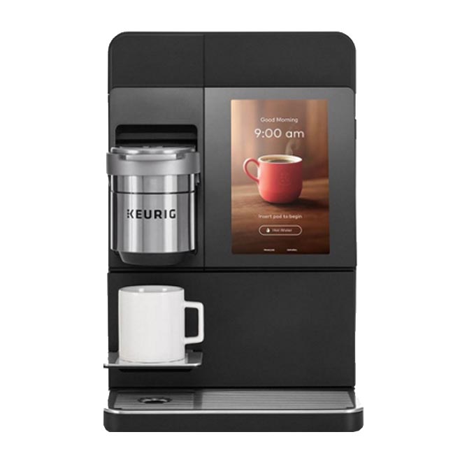A modernKeuring office coffee machine.
